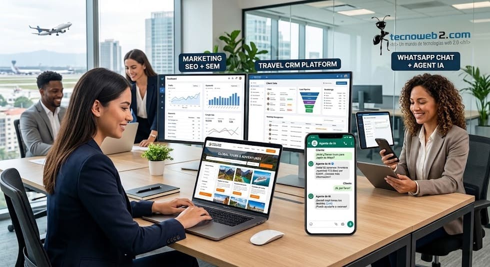 diseño web tour + crm + seo+ sem